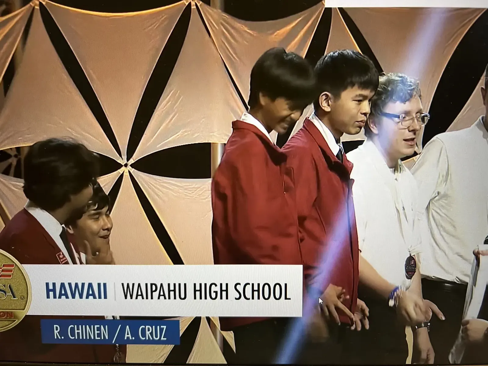 On the SkillsUSA championship stage, Waipahu High School, Hawaii