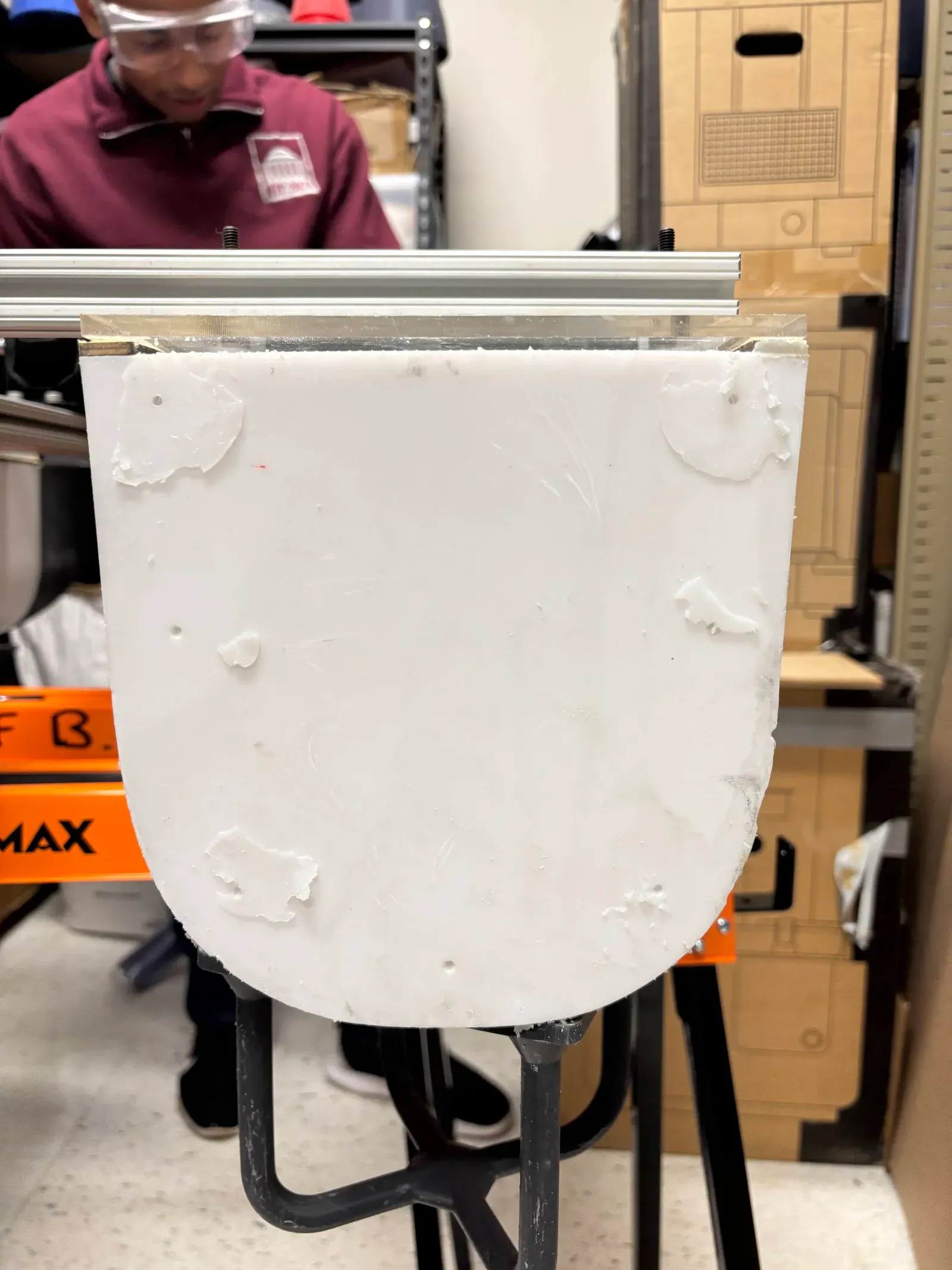 A silicone-sealed bow module on a stand
