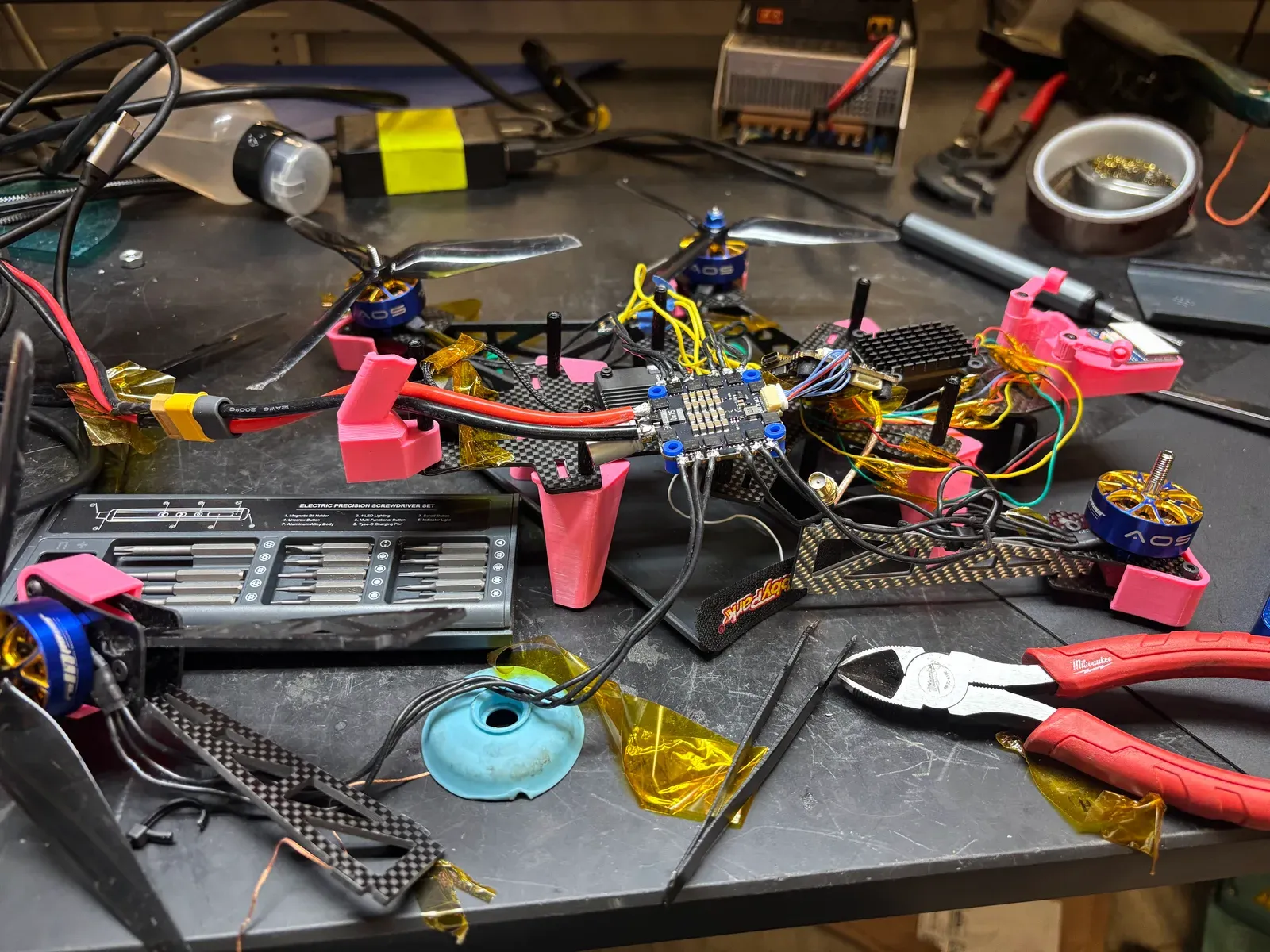 Wiring the flight controller and receiver on the bench
