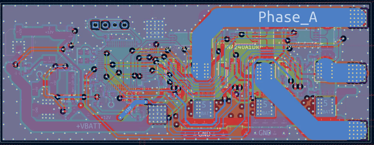 The phase-A power-stage layout